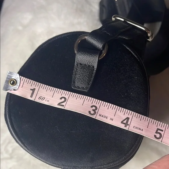 Juicy Couture - Let It Shine-Black Velvet Barrel Handbag with Rhinestone Bling - Picture 11 of 14